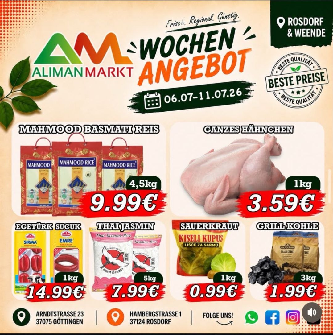 Aliman Markt weekly offers